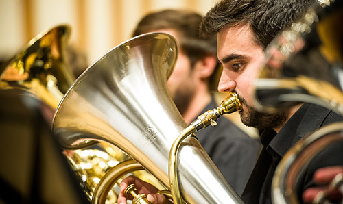 Brass music student